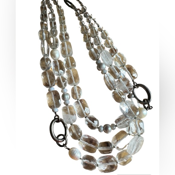 Silpada White Heat Quartz Pearls and Sterling Silver Necklace - Picture 4 of 9